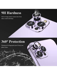 DIGI CORE iPhone 14 Pro Camera Lens Protector Compatible With Apple iPhone Keep Original Camera HD Glass iPhone 14 Pro Max Camera Lens Protector Purple  - Image 2
