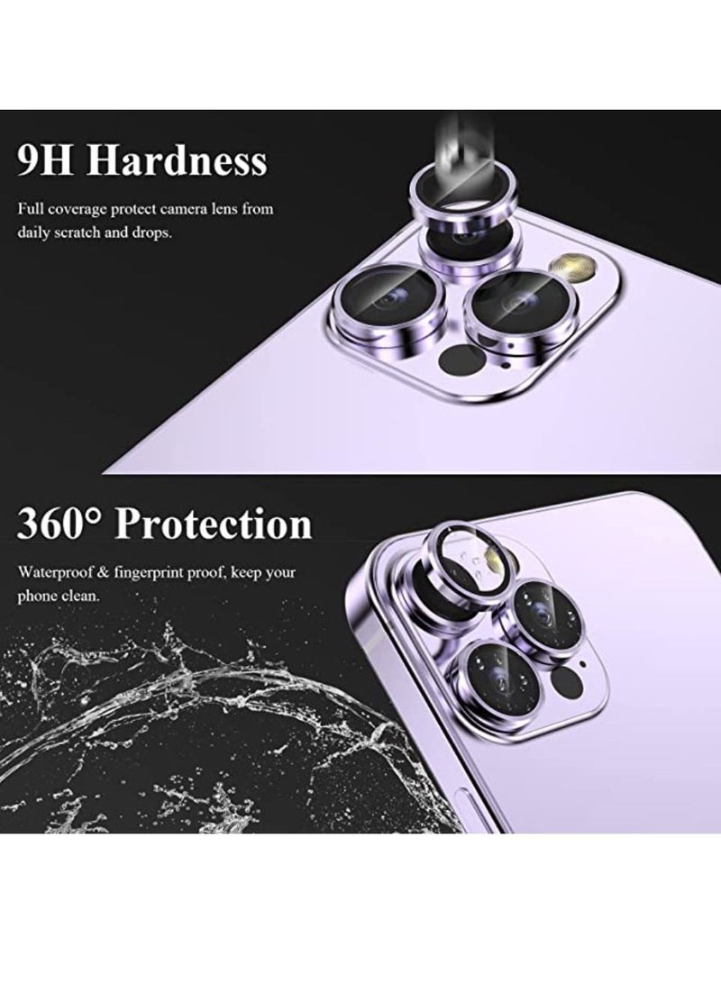 DIGI CORE iPhone 14 Pro Camera Lens Protector Compatible With Apple iPhone Keep Original Camera HD Glass iPhone 14 Pro Max Camera Lens Protector Purple - Image 2