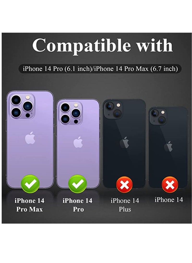 DIGI CORE iPhone 14 Pro Camera Lens Protector Compatible With Apple iPhone Keep Original Camera HD Glass iPhone 14 Pro Max Camera Lens Protector Purple - Image 3