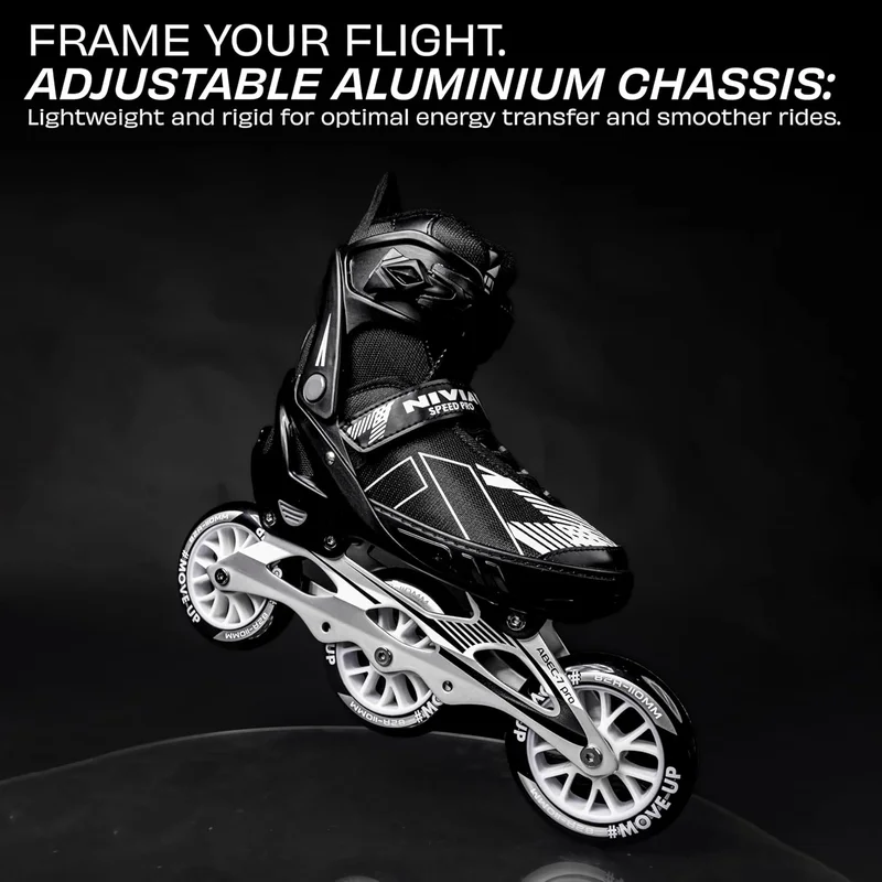 نيفيا Nivia Speed Pro Inline Skate - Adjustable Roller Skates for Unisex Adults with 110mm Wheels