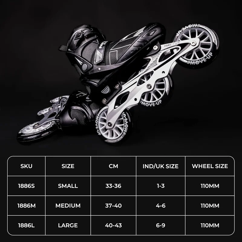 Nivia  Nivia Speed Pro Inline Skate - Adjustable Roller Skates for Unisex Adults with 110mm Wheels  | Best Price UAE