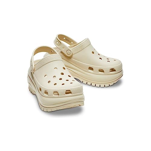 Crocs Mega Crush Clog - Unisex Clogs - Thermoplastic Upper - Adjustable Ankle-Sling - Flexible - Rubber Tread Bone Men's 7, Women's 9 Medium - Image 4