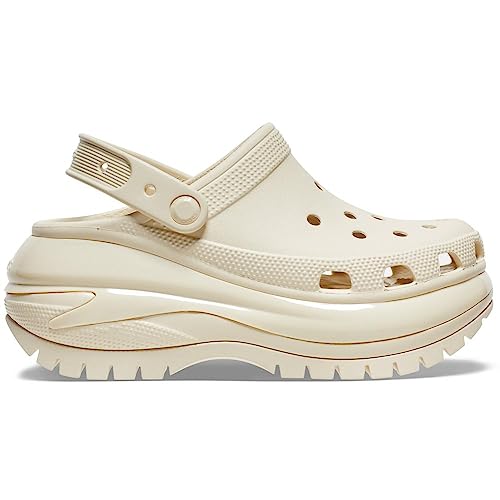 Crocs Mega Crush Clog - Unisex Clogs - Thermoplastic Upper - Adjustable Ankle-Sling - Flexible - Rubber Tread Bone Men's 7, Women's 9 Medium - Image 1