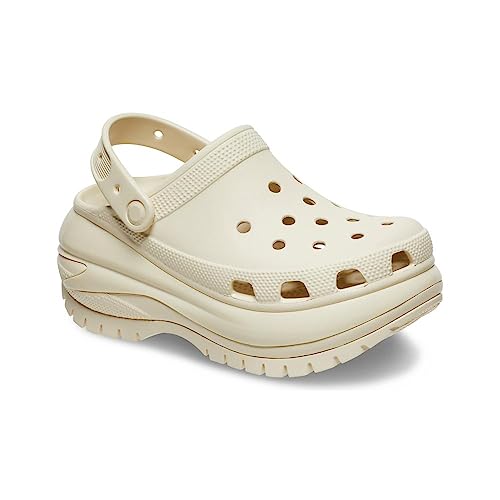 Crocs Mega Crush Clog - Unisex Clogs - Thermoplastic Upper - Adjustable Ankle-Sling - Flexible - Rubber Tread Bone Men's 7, Women's 9 Medium - Image 2
