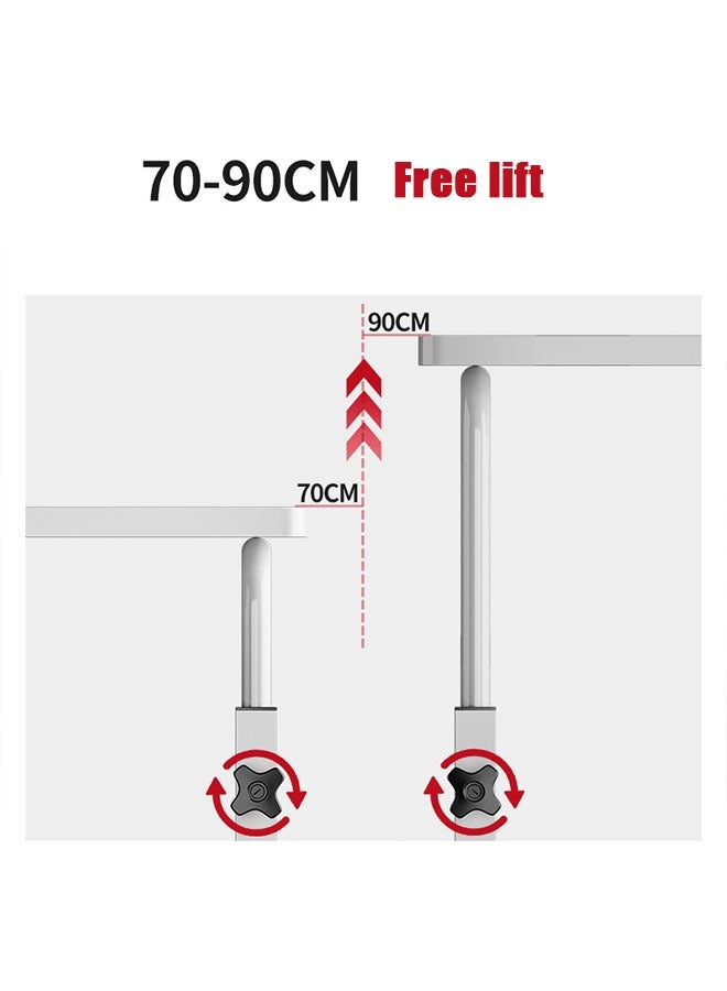 طاولة بجانب السرير قابلة للإزالة طاولة صغيرة بسيطة غرفة نوم المنزل طالب مكتب بسيط عنبر رفع كسول مكتب الكمبيوتر - Image 4