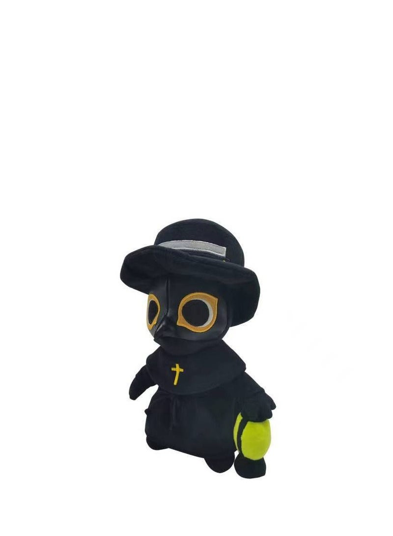 Plague Doctor Plush Toy 25cm Weighted Spook Stuffed Plushie Pillow Doll Soft Fluffy Hugging Cushion Decor Present For Kids And Adults - Image 2