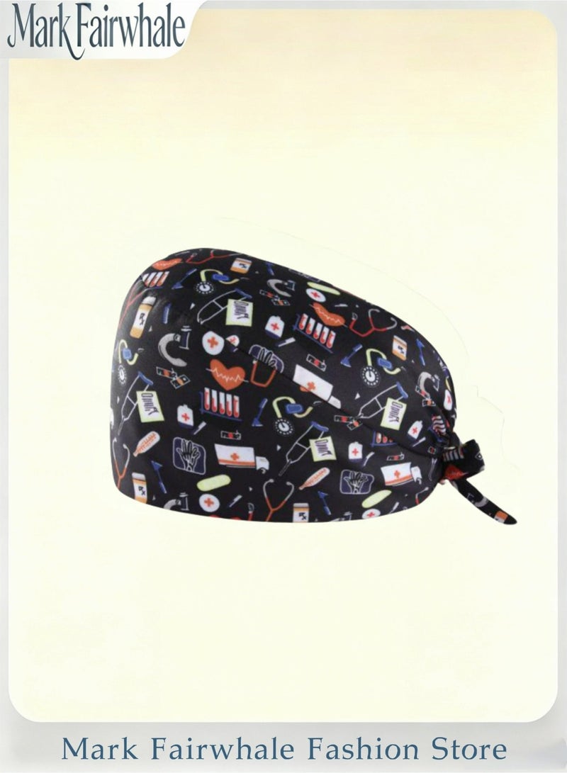 Mark Fairwhale New Cartoon Printed Three Piece Medical Work Cap - Image 4