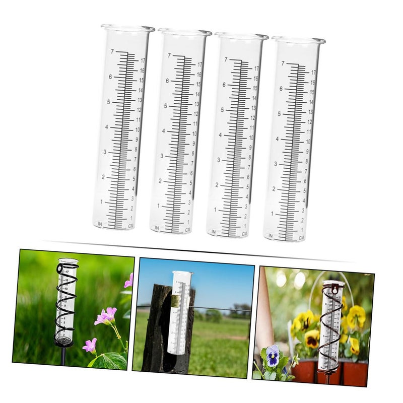 4Pcs Outdoor Rain Gauge With Easy Read Scale Garden Rain Measuring Tube - Image 5