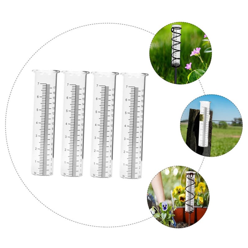4Pcs Outdoor Rain Gauge With Easy Read Scale Garden Rain Measuring Tube - Image 3