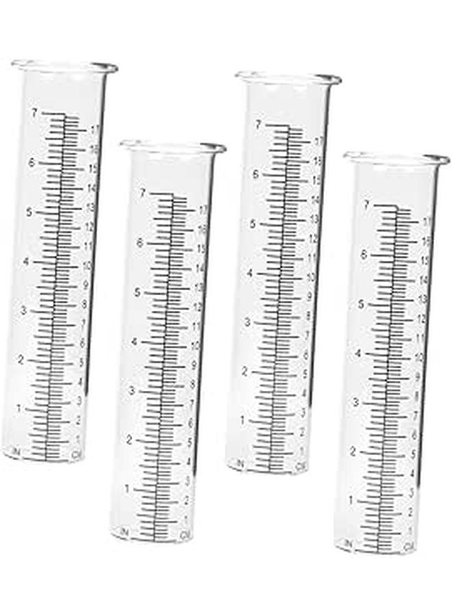 4Pcs Outdoor Rain Gauge With Easy Read Scale Garden Rain Measuring Tube - Image 1