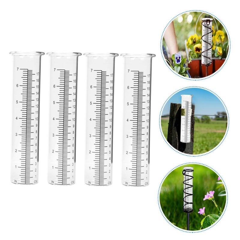 4Pcs Outdoor Rain Gauge With Easy Read Scale Garden Rain Measuring Tube - Image 4