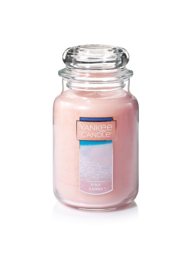 Yankee Candle Pink Sands Scented, Classic 22oz Large Jar Single Wick Candle, Over 110 Hours of Burn Time, Perfect for Creating Relaxing Atmosphere - Image 1