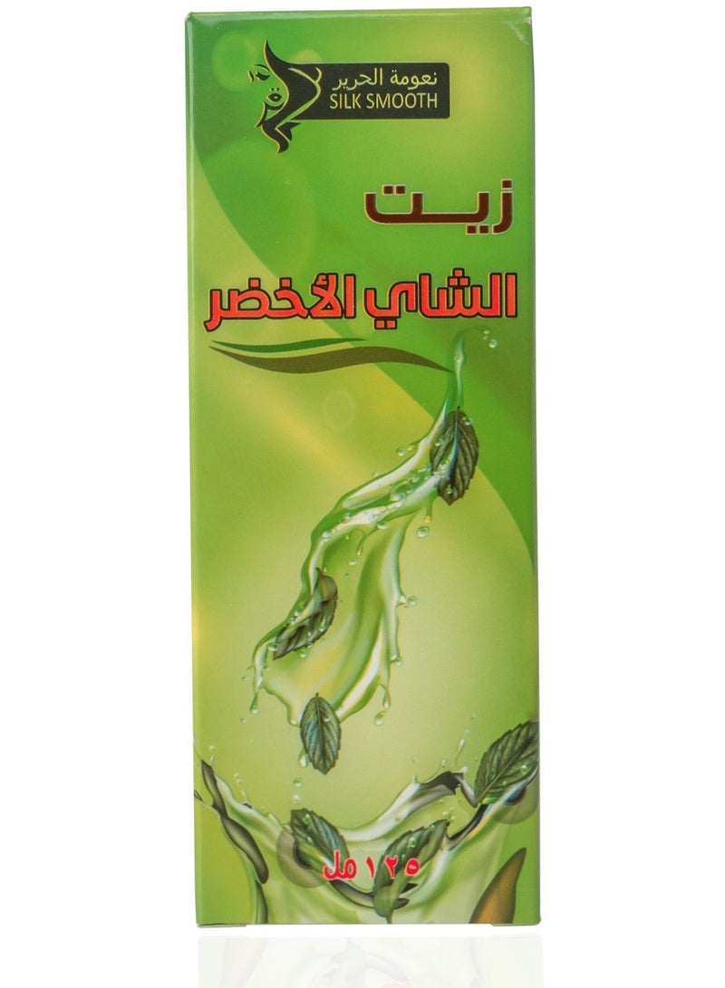 SILK SMOOTH Premium Green Tea Oil for Hair - Natural Elixir Infused with Nutrients for Healthy Locks, Cold-Pressed for Ultimate Purity and Nourishment