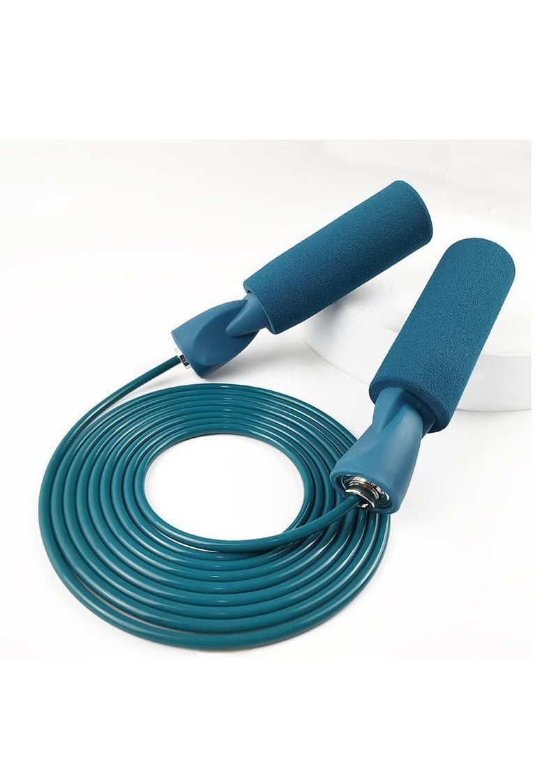 TYCOM Skipping Jump Rope Double Weighted Adjustable Extra Thick Tangle Free Double Fat Burning with Weighted Jumping Rope for Endurance Weight Lose Cross fit MMA Cardio Workout Green.  - Image 2