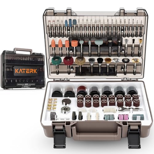Katerk 420PCS Rotary Tool Accessories Kit Universal Drill Bit Tool Set Fits Dremel Rotary Tool 18 Shanks for Easy Cutting Sanding Polishing Carving Grinding Sharpening Drilling Engraving - Image 1