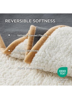 Bedsure Bedsure Waterproof Dog Blankets for Small Dogs - Small Cat Blanket Washable for Couch Protection- Sherpa Fleece Puppy Blanket, Soft Plush Reversible Throw Furniture Protector, 25"X35", Grey  - Image 3
