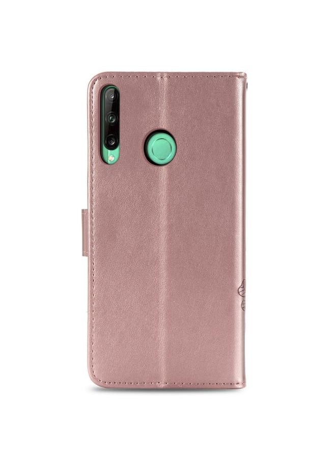Green Tiger - Case For Huawei P40 lite E/Y7P Four-leaf Clasp Embossed Buckle Mobile Phone Protection Leather Case with Lanyard & Card Slot & Wallet & Bracket Function - Image 1