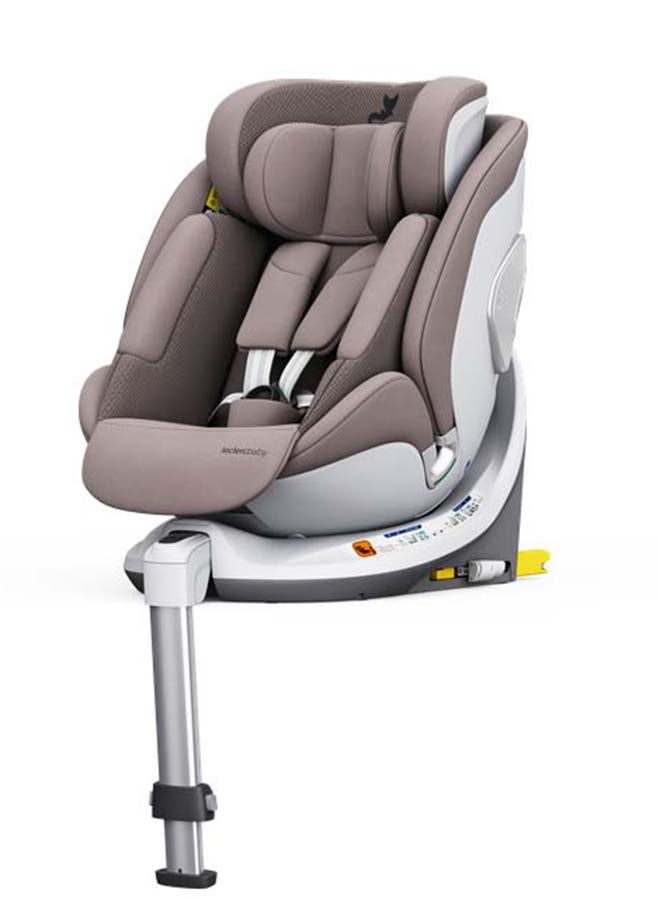 Leclercbaby AURA 360° Rotating i-Size Car Seat with Ventilation & SIPS, 40-150 cm – Truffle - Image 1