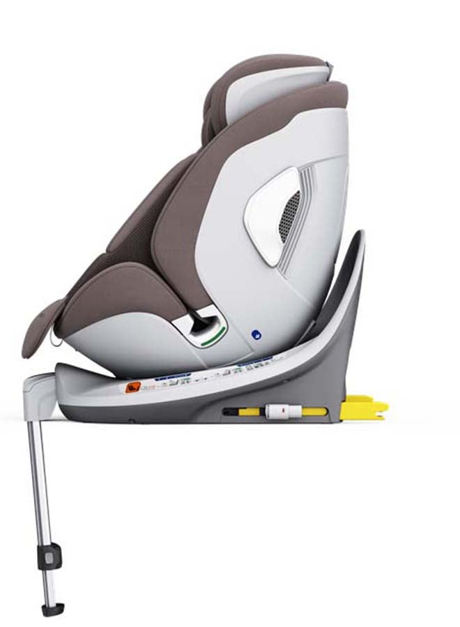 Leclercbaby AURA 360° Rotating i-Size Car Seat with Ventilation & SIPS, 40-150 cm – Truffle - Image 3