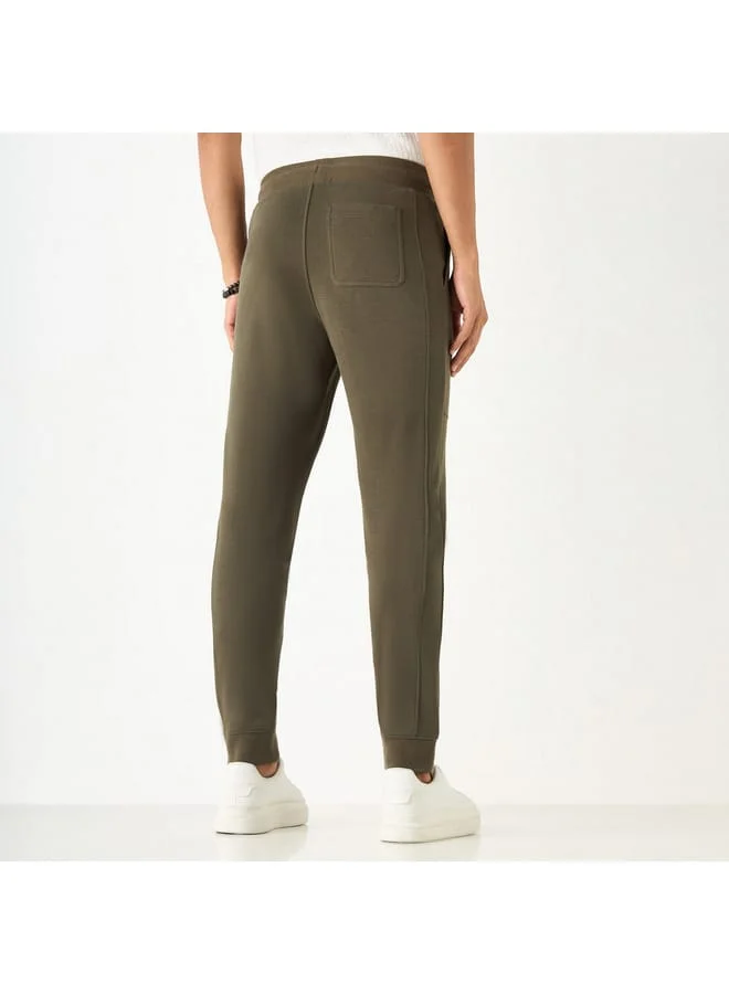 Iconic Iconic Textured Joggers with Drawstring Closure and Pockets