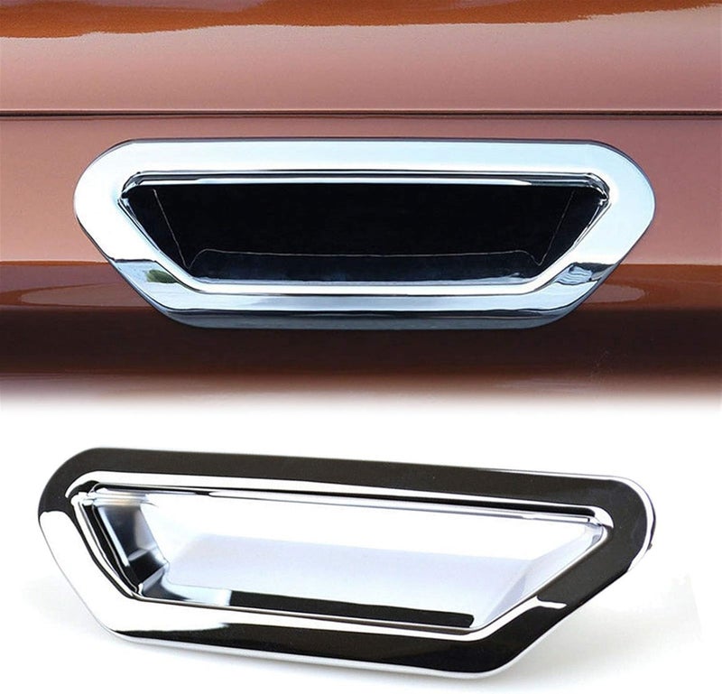 QASULER Chrome Rear Trunk Tailgate Door Handle Cover Trim - Image 4