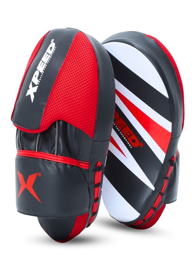 Xpeed Unbeatable PU Curved Focus pad for Boxing|| Kicking || Muay Thai & Martial Arts || Training Punching Focus Target Pads for Men & Women (Pair of 1) - Image 1