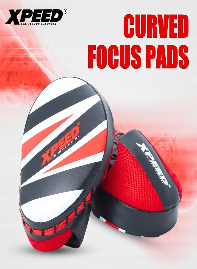 Xpeed Unbeatable PU Curved Focus pad for Boxing|| Kicking || Muay Thai & Martial Arts || Training Punching Focus Target Pads for Men & Women (Pair of 1) - Image 2