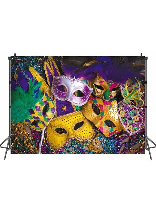 LTLYH 7X5ft Venetian Mardi Gras Backdrop Carnival Masquerade Photography Backgrounds Mask Colorful Backdrop Party Decoration Banner Studio Props 128 - Image 2