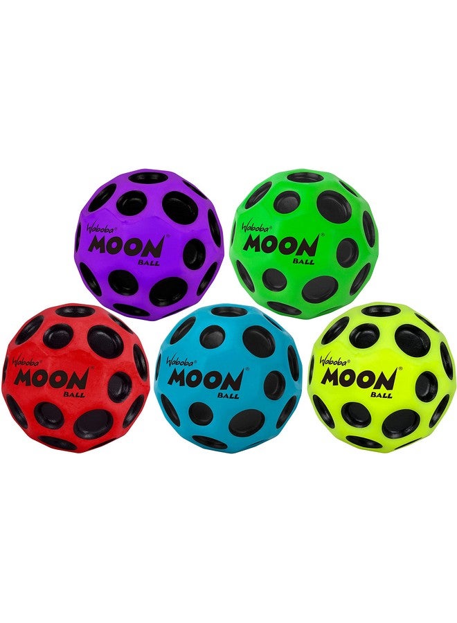 Waboba Moon Ball 5 Pack - Bounces Out of This World - Original Patented Design - Craters Make Pop Sounds - Easy to Grip (Pack of 5) - Image 1