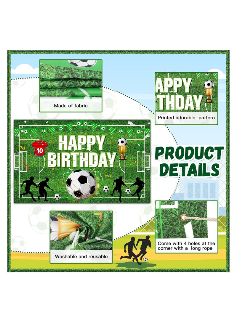 Zikra Soccer Party Decorations, Soccer Birthday Party Backdrop Banner Soccer Theme Birthday Party Decorations Photo Booth Props Background for Soccer Birthday Decorations, 180x120cm/70.9x47inch - Image 5