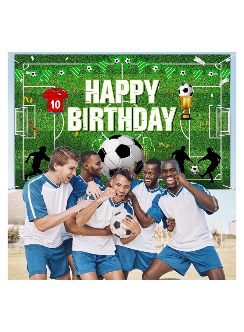 Zikra Soccer Party Decorations, Soccer Birthday Party Backdrop Banner Soccer Theme Birthday Party Decorations Photo Booth Props Background for Soccer Birthday Decorations, 180x120cm/70.9x47inch - Image 3