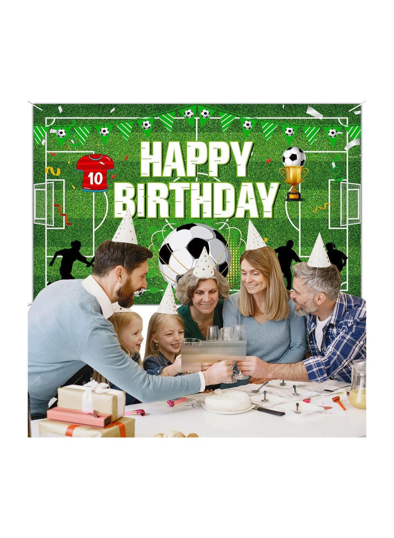 Zikra Soccer Party Decorations, Soccer Birthday Party Backdrop Banner Soccer Theme Birthday Party Decorations Photo Booth Props Background for Soccer Birthday Decorations, 180x120cm/70.9x47inch - Image 4
