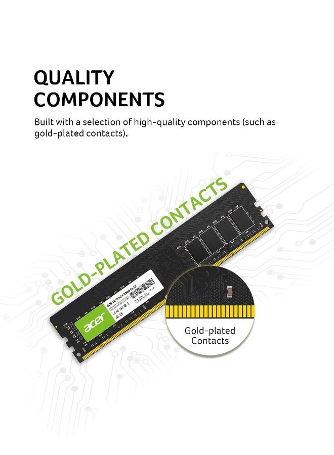 أيسر UD100 8GB DDR4 3200MHz CL22 288-pin 1.2 V UDIMM Desktop Memory 8 GB - Image 5