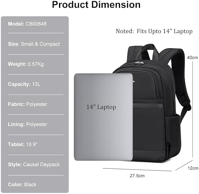 Chantria Laptop Backpack for Women, Light Weight Premium Shoulder Backpack 15.6 inch Water Resistant Laptop Daypack for Women - Image 2