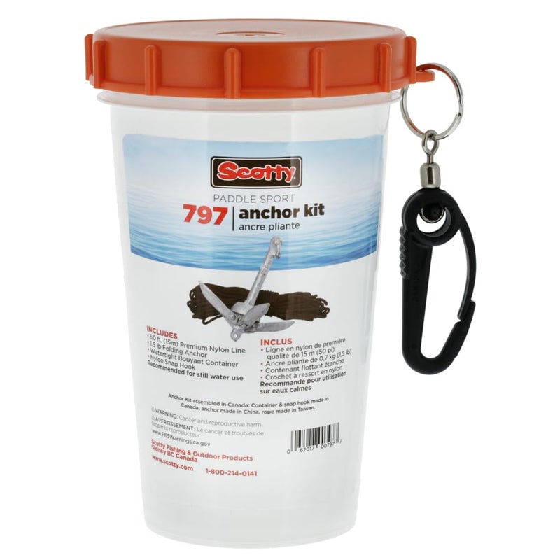 Scotty #797 Anchor Pack w/ 1.5-Pound Anchor Line in Watertight Jar,BLACK,Small - Image 5