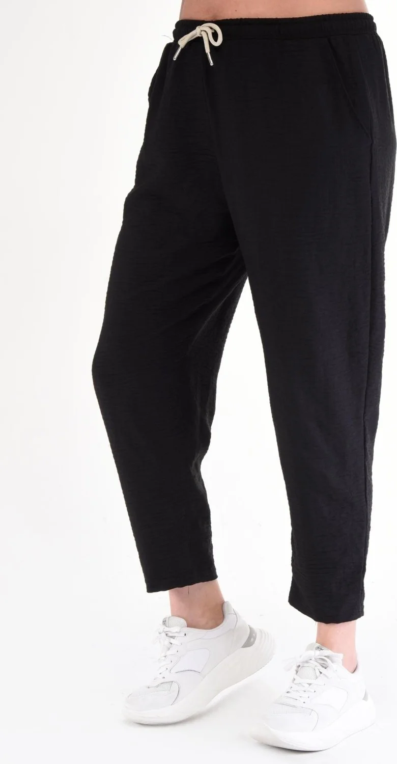 Cedy Denim Women's Plus Size Synthetic Linen High Waist Elastic Skinny Leg Mom Pants C611