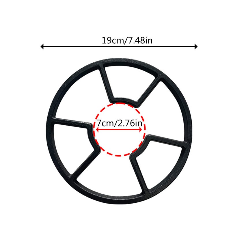 Black Casting Iron Stove Top Reducer Holder Stand For Espresso Maker Coffee Pot - Image 4