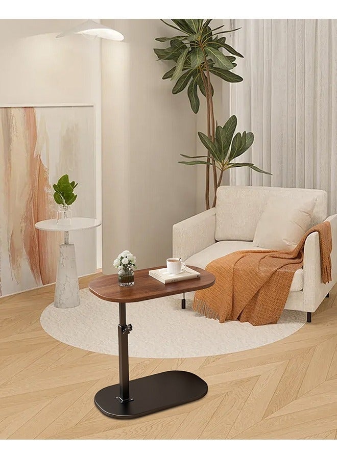WALALLA Height-Adjustable C Table End Table Side Table Adjustable Height, 360°Swivel TV Tray Table, Couch Tables That Slide Under, Small Coffee Table for Small Space 45*28cm - Image 2