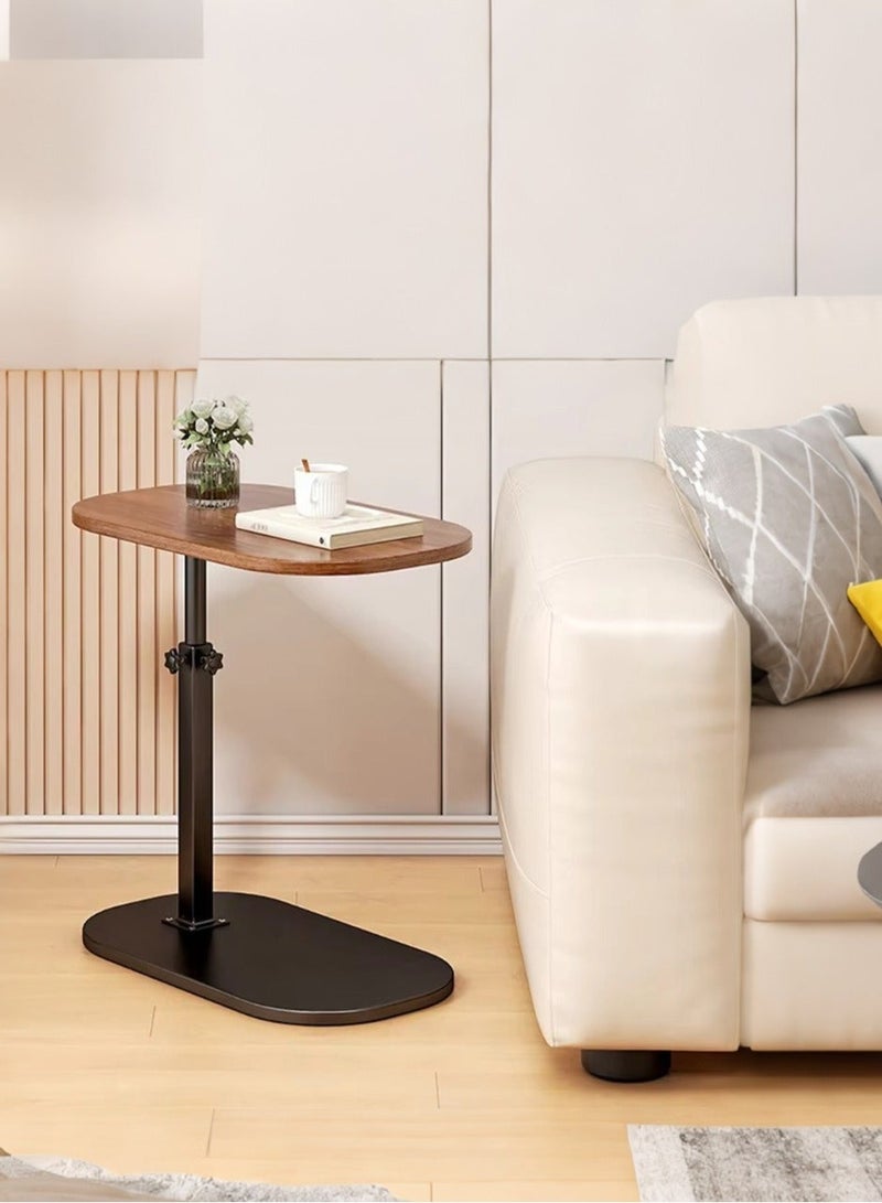 WALALLA Height-Adjustable C Table End Table Side Table Adjustable Height, 360°Swivel TV Tray Table, Couch Tables That Slide Under, Small Coffee Table for Small Space 45*28cm - Image 1