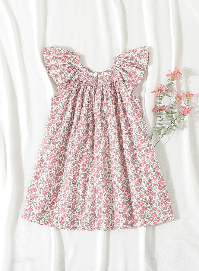 تايك تو فستان فتيات بطبعة زهور وتفاصيل سموكينج - Image 2