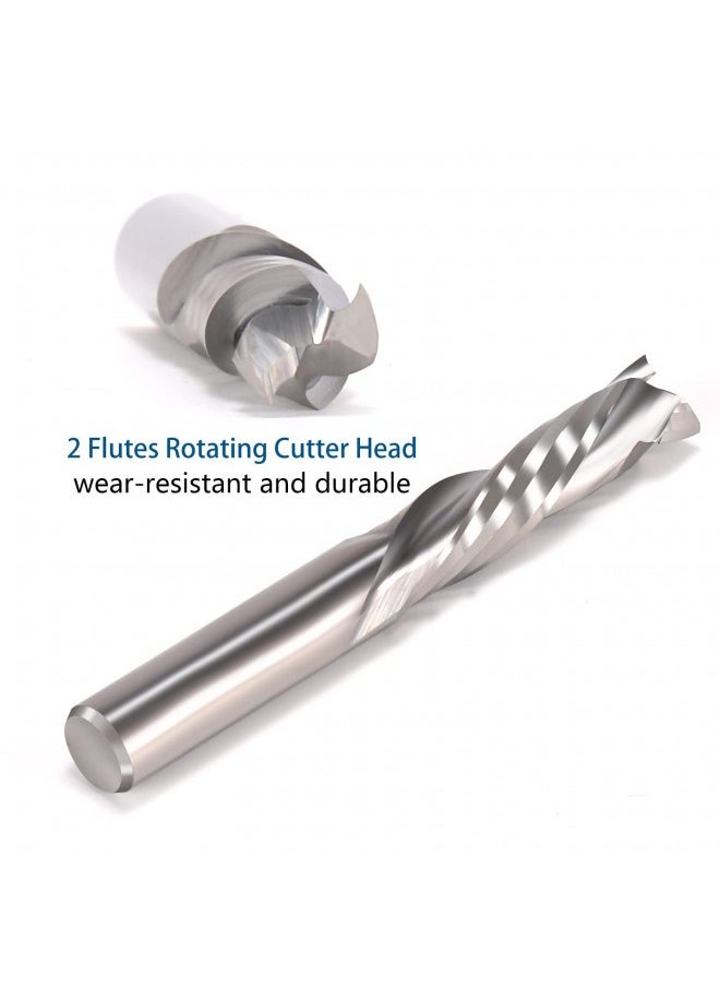Generic Hozly 1/8 Inch Shank Carbide End Mills(3.175X17Mm) Up And Down Cut Cnc Spiral Router Bits 2 Flutes Milling Cutter For Engraving Milling 3D Sculpturing Roughing Composite Multilayer Pack Of 5  - Image 4