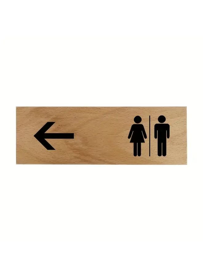 Modern WC Restroom Sign Model XSJ 04 Recycled Wood Minimalist Toilet Door Decoration - Image 5