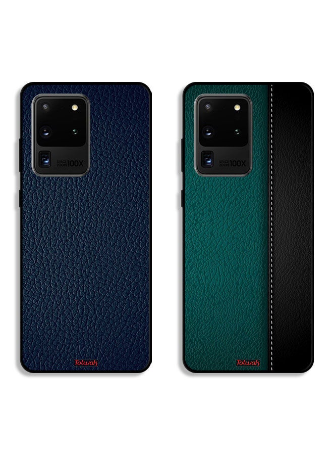 Tolwak Two Cases For Samsung Galaxy S20 Ultra Protective Covers Leather Pattern - Image 1
