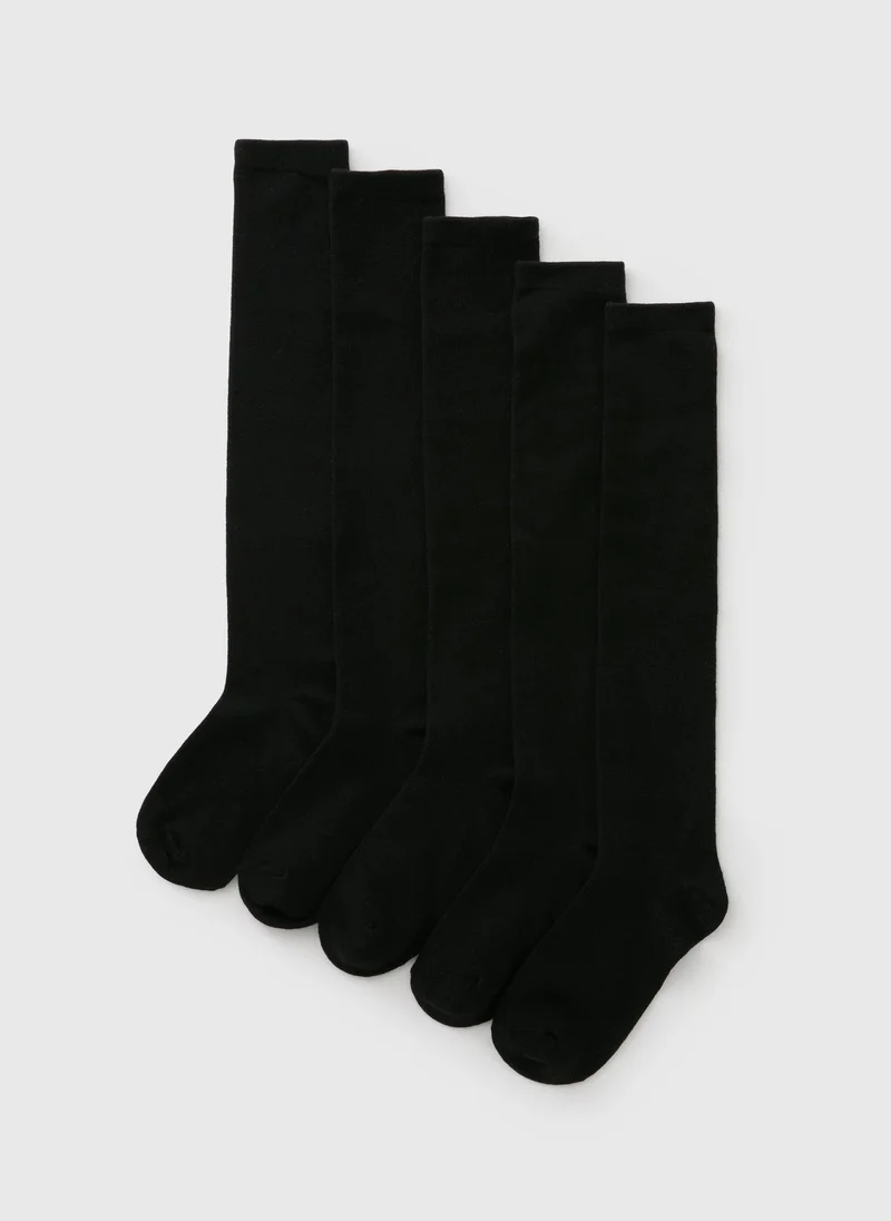ماتلان 5 Pack Black Over The Knee Socks