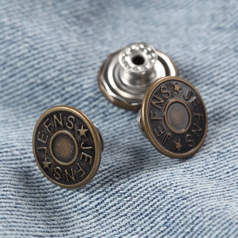 MASONEE 20 Set 17mm Replacement Jeans Buttons - Metal Snap Denim Buttons Kit with Rivets - Image 3