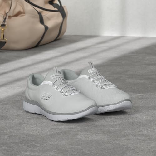 Skechers Women's Summits Sneaker, White/Silver, 6 - Image 2