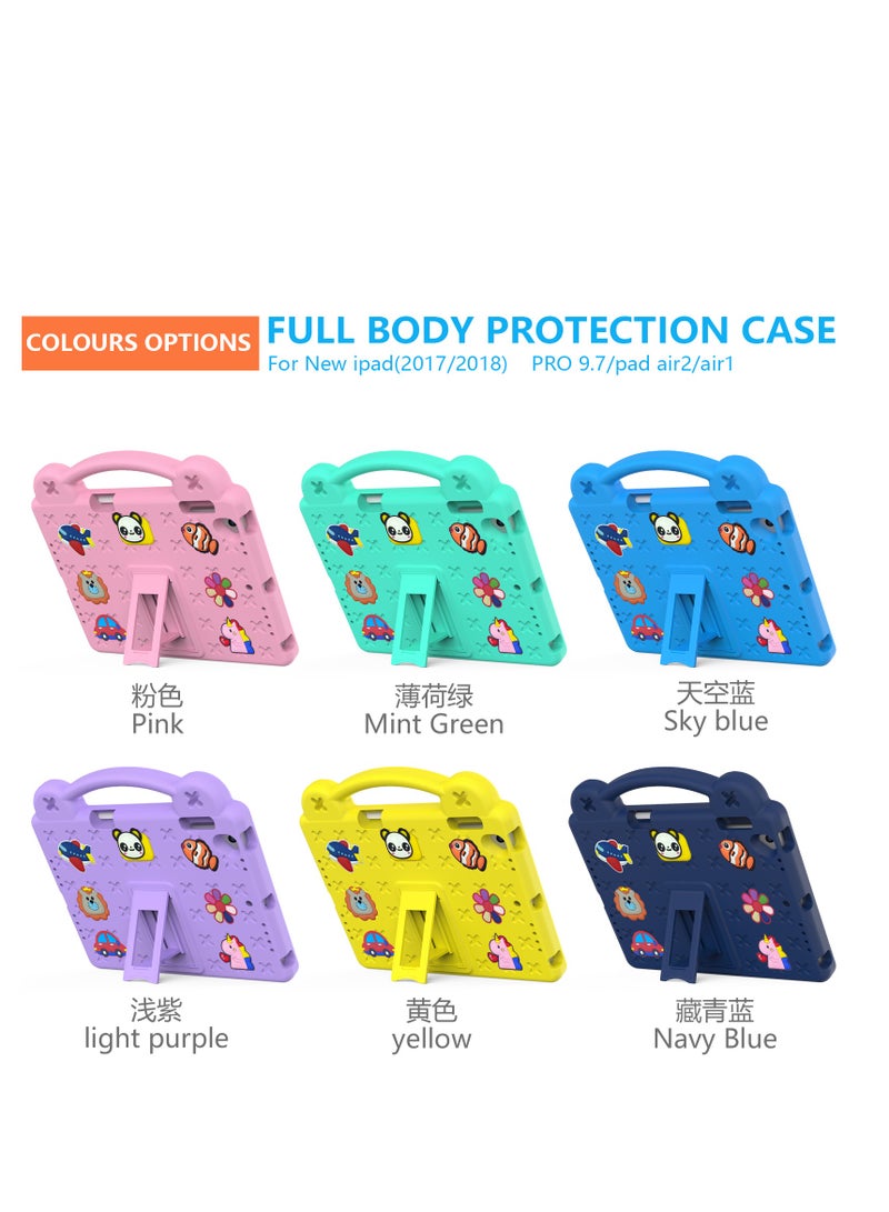 Children's Protective Case for iPad 6th gen 2018/ iPad 5th gen 2017/ iPad Pro 9.7 inch/ iPad Air 2 / iPad Air 9.7 Inch Heavy duty EVA foam shockproof case  with stand - Image 2