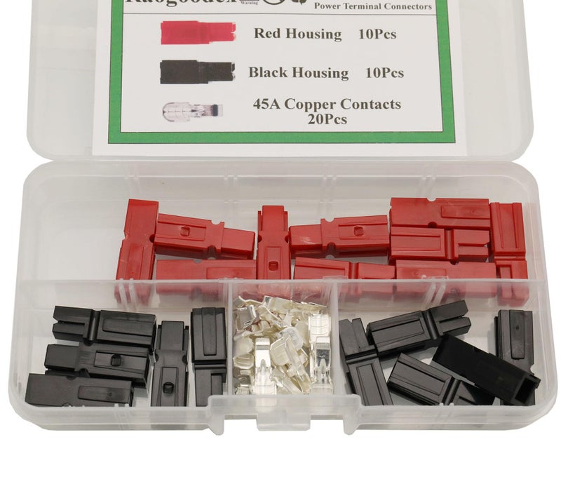 Raogoodcx 10 Pair Quick Disconnect 45AMP 600V Power Connector Battery Plug+terminals Red Black - Image 3