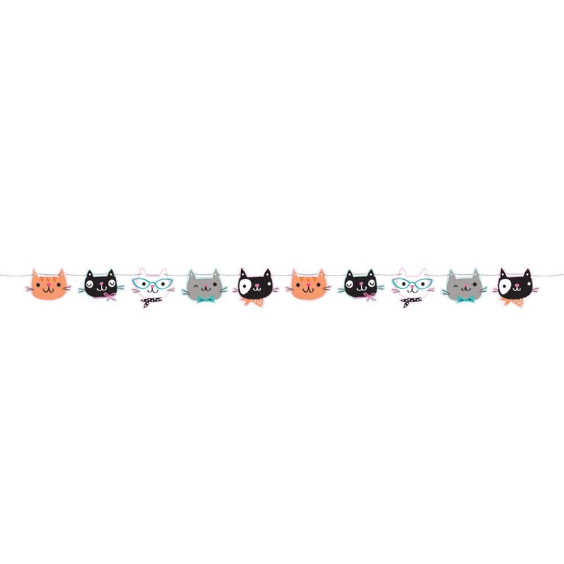 Creative Converting 329408 Cute Cats Shaped Banner 1 Pc