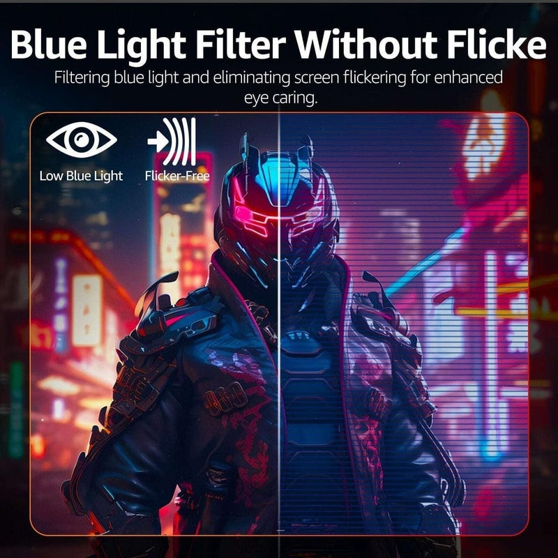NIKO 27 بوصة شاشة ألعاب منحنية بدقة 2K QHD، 165 هرتز، 1 مللي ثانية، لوحة IPS، 2560×1440، DisplayPort و HDMI، تقنية العناية بالعين، أسود - 27NMSX - Image 4